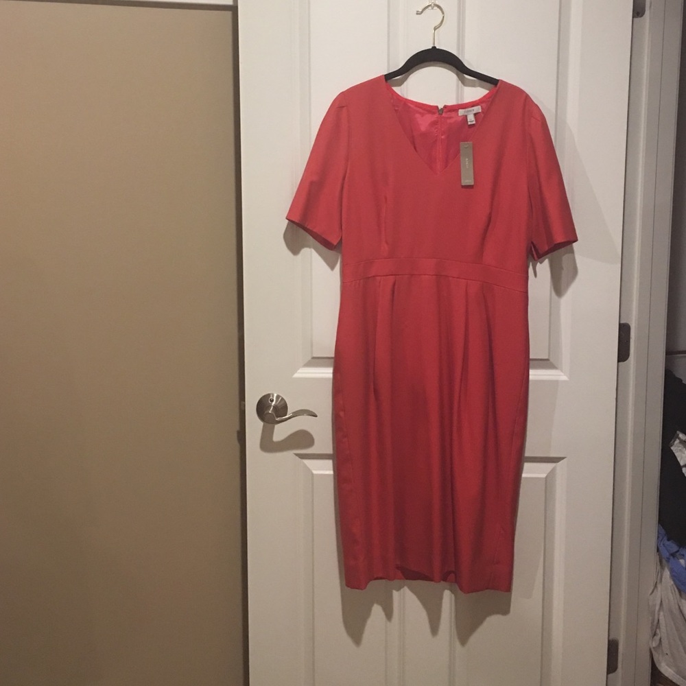 J.Crew Coral Midi-Length Dress